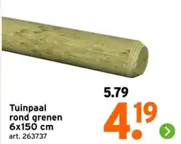 GAMMA Tuinpaal rond grenen 6x150 cm aanbieding
