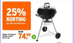 GAMMA Weber Compact Kettle zwart 47 cm aanbieding