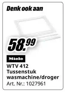 MediaMarkt Bekijk Miele Tussenstuk wasmachine/droger aanbieding