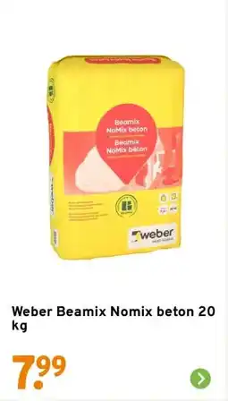 GAMMA Weber Beamix Nomix beton 20 kg aanbieding