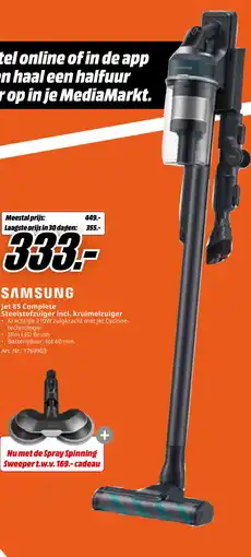 MediaMarkt Bekijk Samsung Steelstofzuiger incl. kruimelzuiger aanbieding