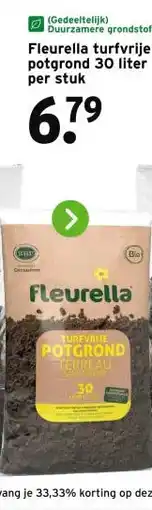 GAMMA Fleurella turfvrije potgrond 30 liter per stuk aanbieding