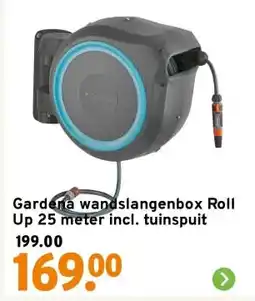 GAMMA Gardena wandslangenbox Roll Up 25 meter incl. tuinspuit aanbieding