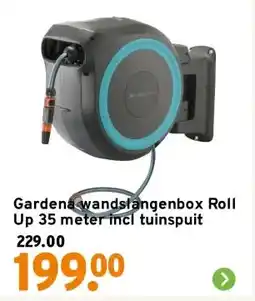 GAMMA Gardena wandslangenbox Roll Up 35 meter incl tuinspuit aanbieding