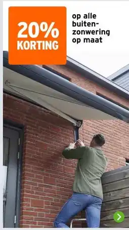 GAMMA op alle buiten zonweringop maat aanbieding