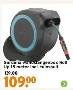 GAMMA Gardena wandslangenbox Roll Up 15 meter incl. tuinspuit aanbieding