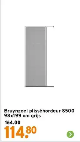 GAMMA Bruynzeel plisséhordeur S500 98x199 cm grijs aanbieding