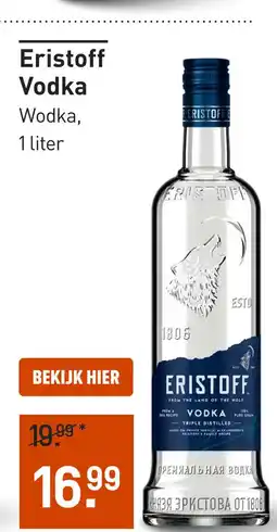 Gall & Gall Eristoff Vodka 100CL aanbieding