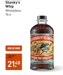 Gall & Gall Shanky's Whip 70CL aanbieding
