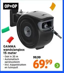 GAMMA GAMMA wandslangbox 15 meter aanbieding