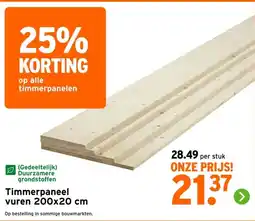 GAMMA Timmerpaneel vuren 200x20 cm aanbieding