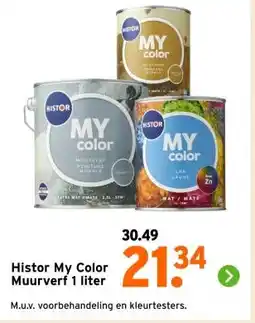 GAMMA Histor My Color Muurverf 1 liter aanbieding