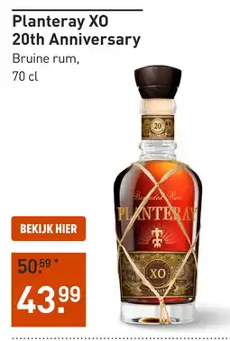 Gall & Gall Planteray XO 20th Anniversary 70CL aanbieding