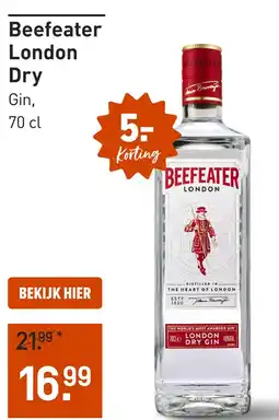 Gall & Gall Beefeater London Dry 70CL aanbieding