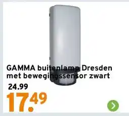GAMMA GAMMA buitenlamp Dresden met bewegingssensor zwart aanbieding