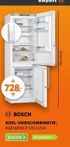 Expert Bosch KGE36EWCP EXCLUSIV Wit aanbieding