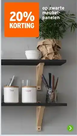 GAMMA op zwarte meubel panelen aanbieding