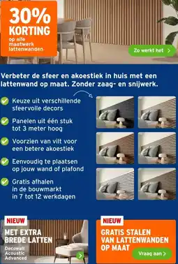 GAMMA op alle maatwerk lattenwanden aanbieding