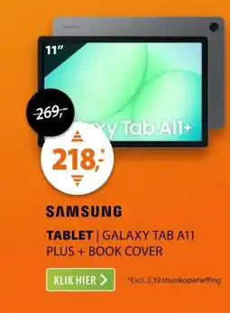 Expert Samsung Galaxy Tab A11 Plus 11 inch 128GB Wifi + Book Cover Grijs aanbieding