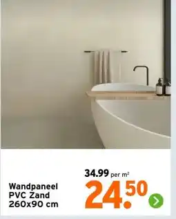GAMMA Wandpaneel PVC Zand 260x90 cm aanbieding