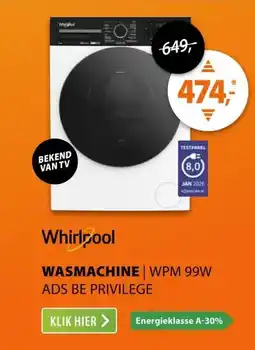 Expert Whirlpool WPM 99W ADS BE Privilege Wit aanbieding
