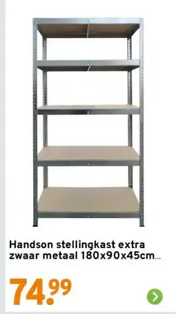 GAMMA Handson stellingkast extra zwaar metaal 180x90x45cm 350kg aanbieding