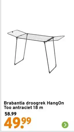 GAMMA Brabantia droogrek HangOn Too antraciet 18 m aanbieding