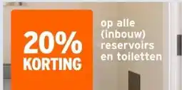 GAMMA op alle (inbouw) reservoirs en toiletten aanbieding