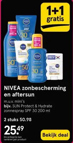 Etos NIVEA zonbescherming en aftersun aanbieding
