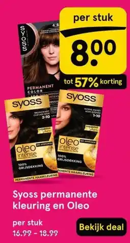 Etos Syoss permanente kleuring en Oleo aanbieding