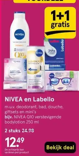 Etos NIVEA en Labello aanbieding