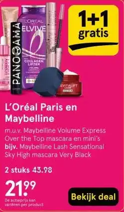 Etos L'Oréal Paris en Maybelline aanbieding