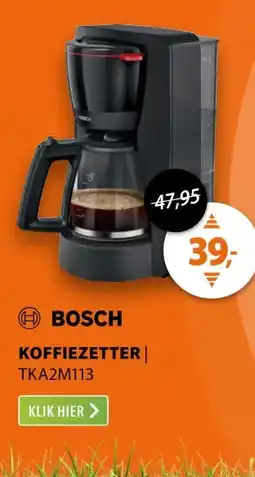 Expert Bosch TKA2M113 Zwart aanbieding