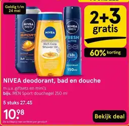 Etos NIVEA deodorant, bad en douche aanbieding