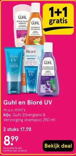 Etos Guhl en Bioré UV aanbieding