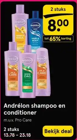 Etos Andrélon shampoo en conditioner aanbieding