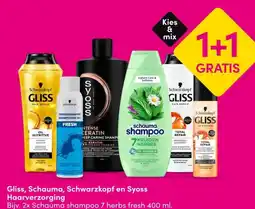 DA Gliss, Schauma, Schwarzkopf en Syoss Haarverzorging aanbieding