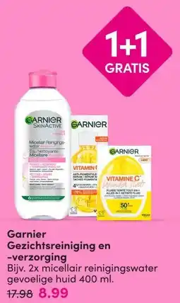 DA Garnier Gezichtsreiniging en -verzorging aanbieding
