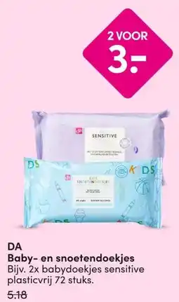 DA DA Baby- en snoetendoekjes aanbieding