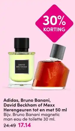 DA Adidas, Bruno Banani, David Beckham of Mexx Herengeuren tot en met 50 ml aanbieding