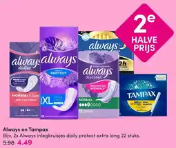 DA Always en Tampax aanbieding