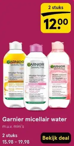 Etos Garnier micellair water aanbieding