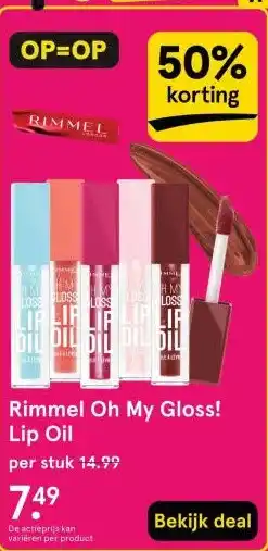 Etos Rimmel Oh My Gloss! aanbieding
