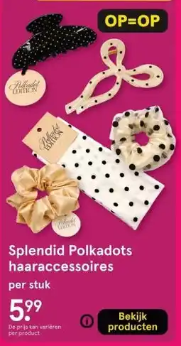Etos Splendid Polkadots haaraccessoires aanbieding