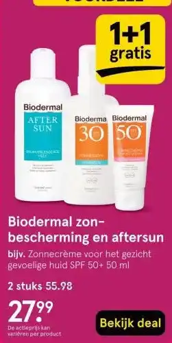 Etos Biodermal zon- bescherming en aftersun aanbieding