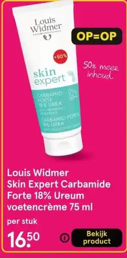 Etos Louis Widmer Skin Expert Carbamide Forte 18% Ureum voetencrème 75 ml aanbieding
