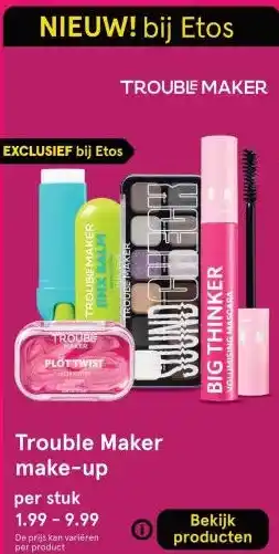Etos Trouble Maker make-up aanbieding
