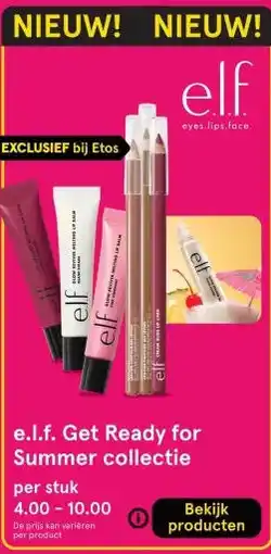 Etos e.l.f. Get Ready for Summer collectie aanbieding