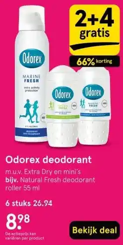 Etos Odorex deodorant aanbieding