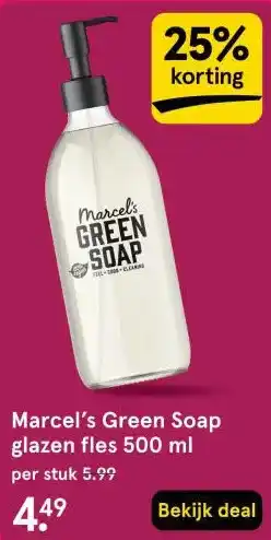 Etos Marcel's Green Soap glazen fles 500 ml aanbieding